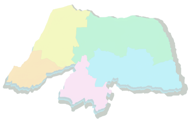 Mapa das regiões do Rio Grande do Norte atendidas pelo HUB Sebrae